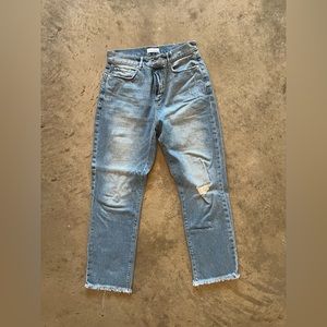 Loft Straight Crop Jeans- medium wash- size 6/28